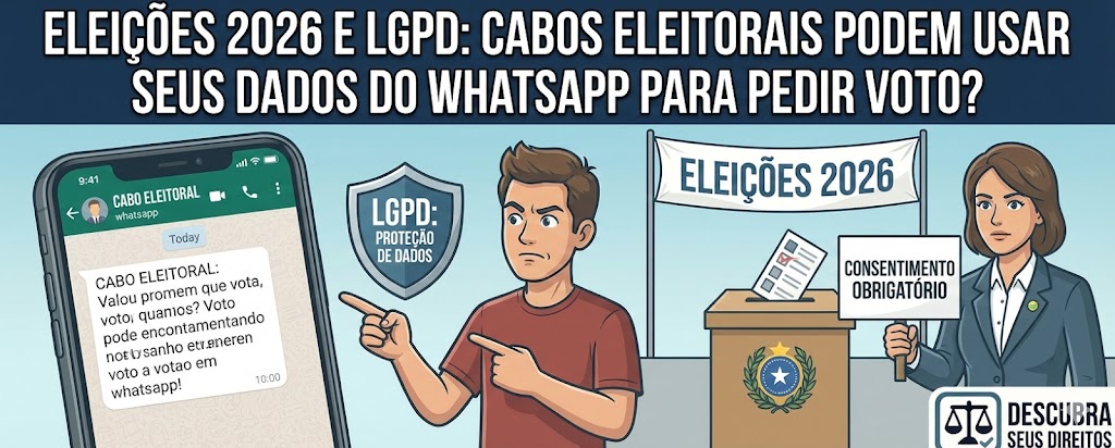 Eleições 2026 e LGPD: cabos eleitorais podem usar seus dados do WhatsApp para pedir voto?