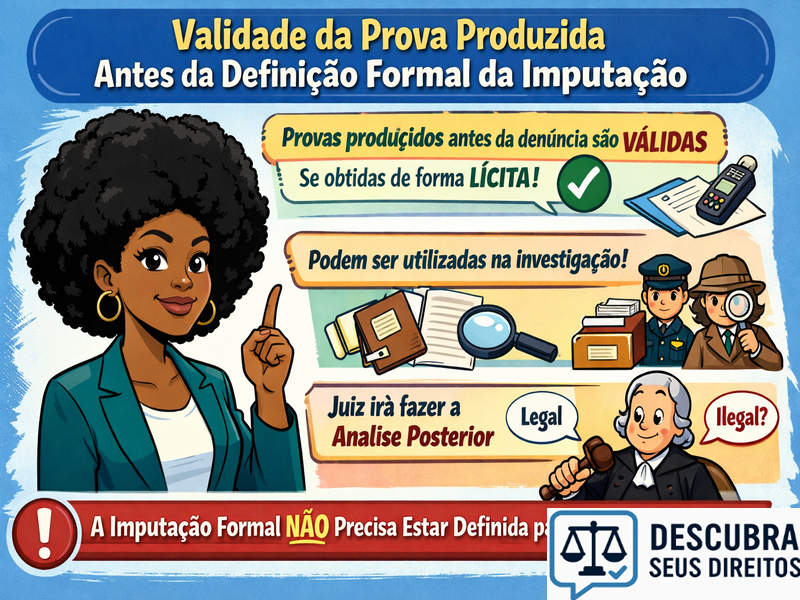 Validade da prova produzida antes da definição formal da imputação