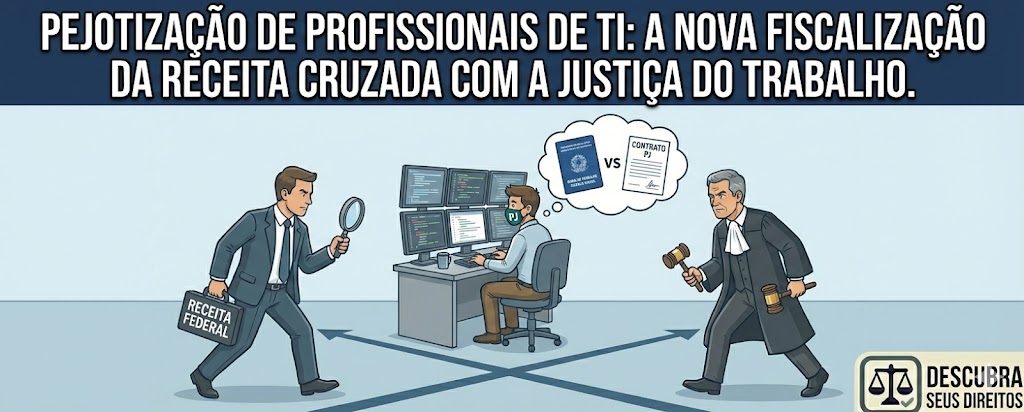 Pejotização de Profissionais de TI: a nova fiscalização cruzada da Receita Federal com a Justiça do Trabalho