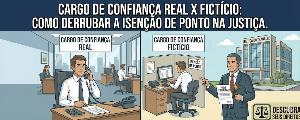 Cargo de Confiança Real x Fictício: como derrubar a isenção de ponto na Justiça do Trabalho